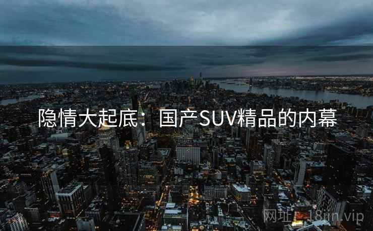 隐情大起底：国产SUV精品的内幕