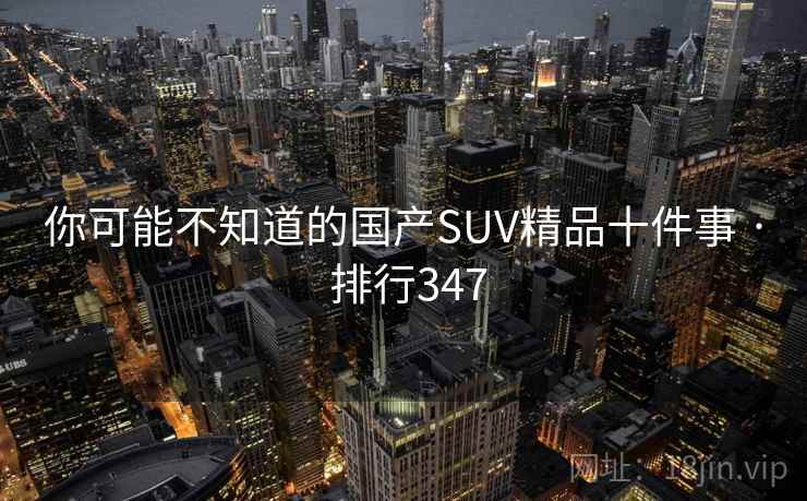 你可能不知道的国产SUV精品十件事 · 排行347